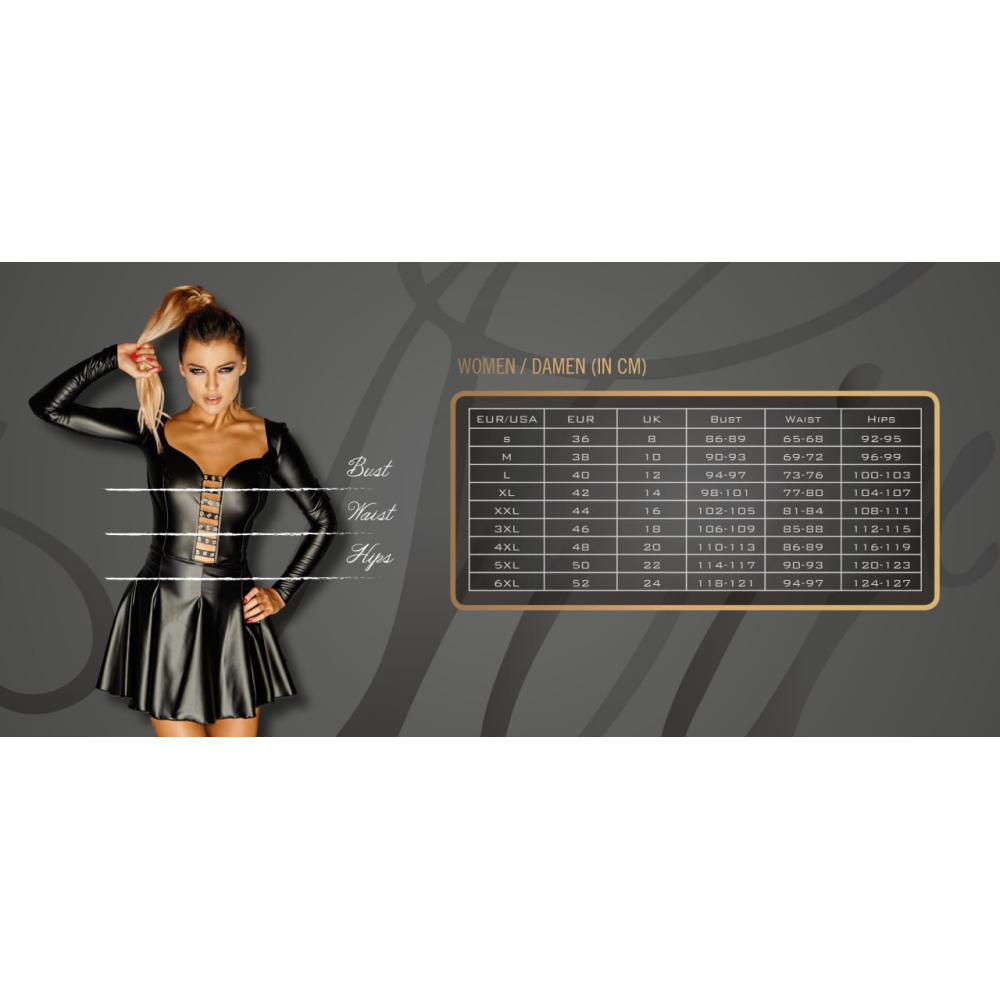 Комбинезон виниловый с открытым доступом, F306 Noir Handmade Mirage, с дорожкой страз по спине, М