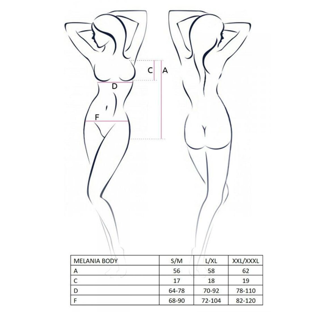 Боди Passion MELANIA BODY S/M, black