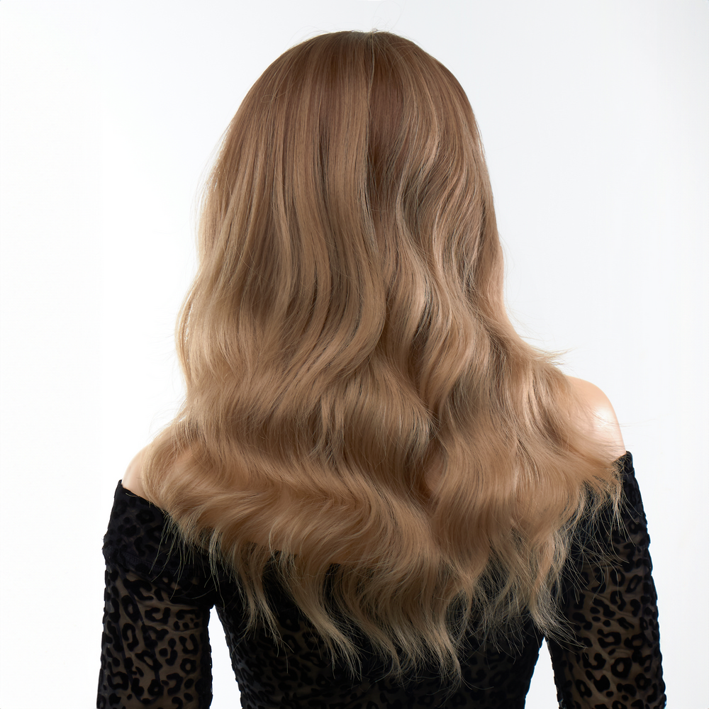Парик длинный волнистый с челкой Fetish Hair омбре русый, 50 см