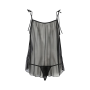 Сорочка прозрачная беби долл Passion MELANIA CHEMISE S/M, black, трусики, на тонких бретелях