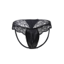 Сексуальные мужские трусы Star Night из экокожи с кружевом, черные, XS