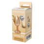 Алюминиевая анальная пробка Dream Toys GLEAMING LOVE с декоративным камнем, М