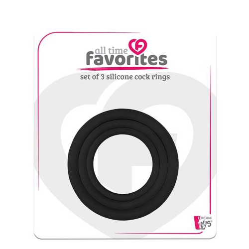 Набор эрекционных колец ALL TIME FAVORITES COCKRINGS