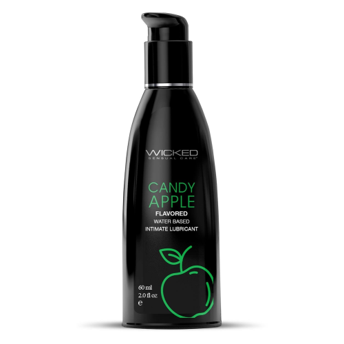 Съедобный лубрикант со вкусом яблока WICKED AQUA 60ML