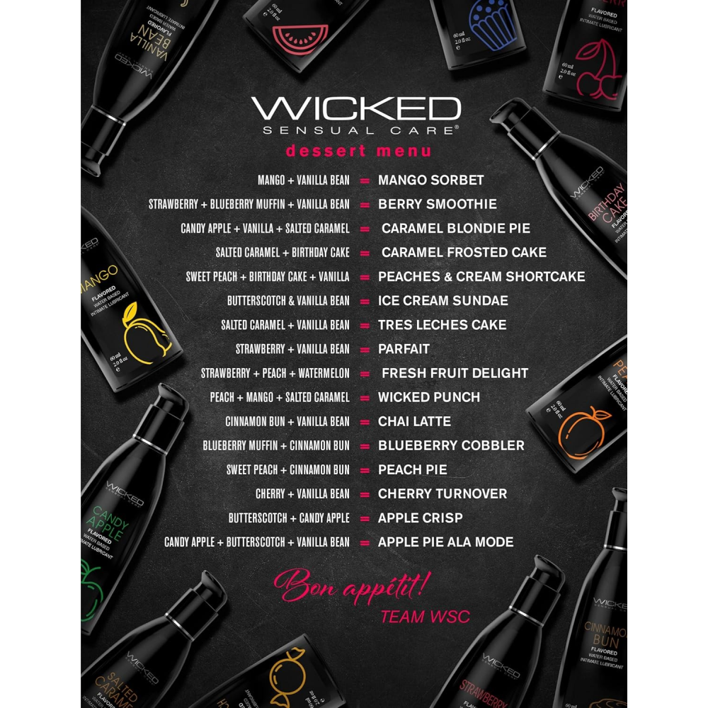 Съедобный лубрикант со вкусом яблока WICKED AQUA 60ML