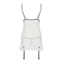 Сорочка прозрачная с пажами Passion ORIHIME CHEMISE XXL/XXXL, white, трусики, стрэпы