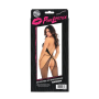 Комбинезон Pink Lipstick Sin Central Net Bodystocking в сеточку, черный, One Size