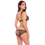 Комплект NAUGHTY KNICKERS 2PC BRA SET BLACK, S/M