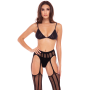 Комплект STRAIGHT UP 3 PC GARTER SET BLACK, S/M