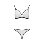 Комплект белья Passion ORIHIME SET XXL/XXXL, white, стрепы, лиф и трусики