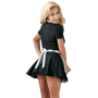 Костюм горничной Cottelli Collection Waitress Set с воротником и кружевным фартухом, черно-белый, S