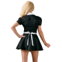 Костюм горничной Cottelli Collection Waitress Set с воротником и кружевным фартухом, черно-белый, S