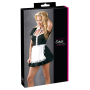 Костюм горничной Cottelli Collection Waitress Set с воротником и кружевным фартухом, черно-белый, S