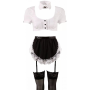 Костюм горничной Cottelli Collection Maid Set, 6 предметов, черно-белый, M
