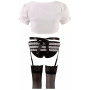 Костюм горничной Cottelli Collection Maid Set, 6 предметов, черно-белый, M