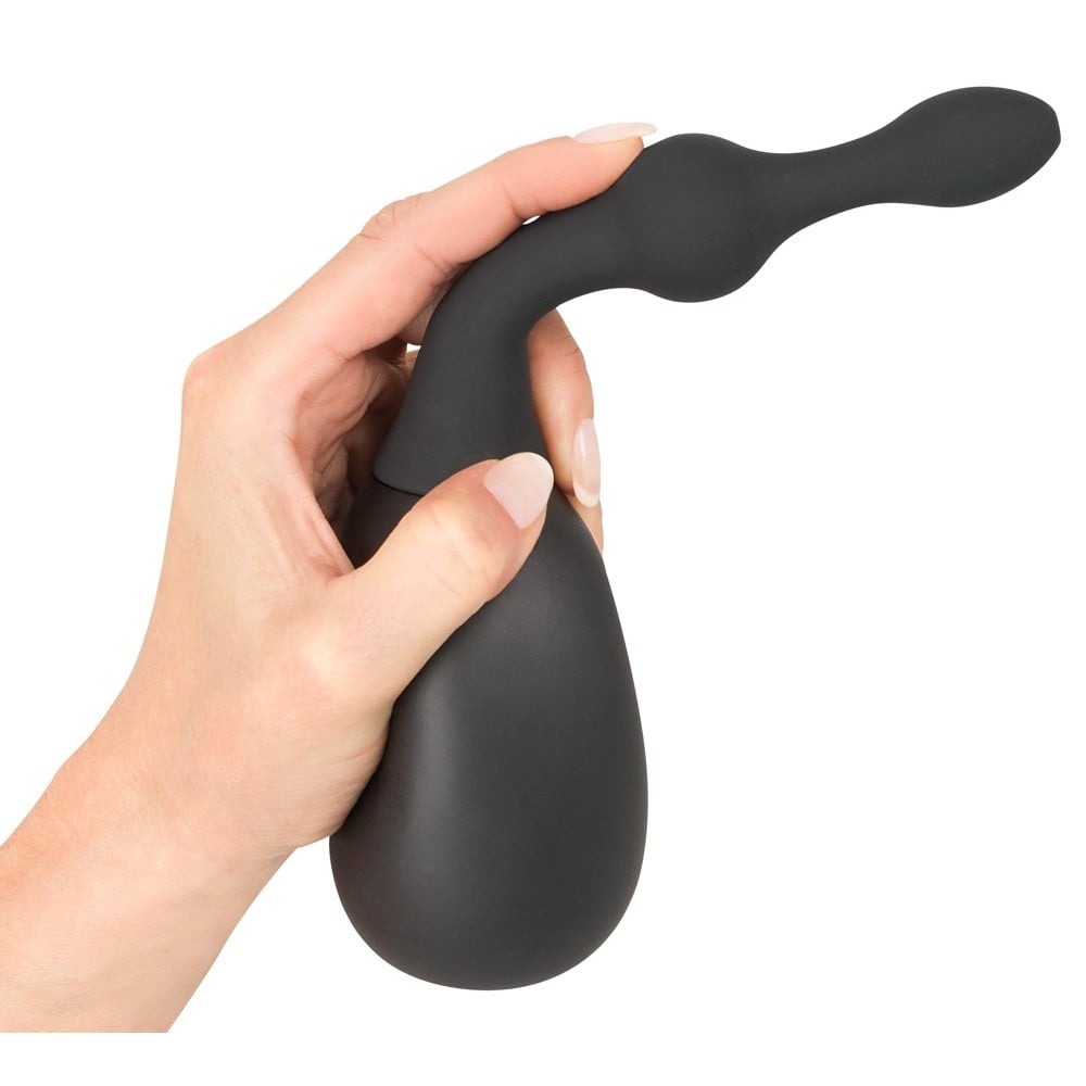 Анальный душ из медицинского силикона Black Velvets Douche, черный, Small