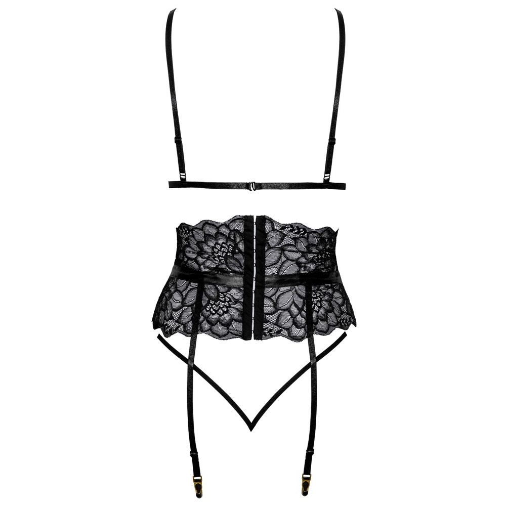 Комплект белья Suspender Set black S/M