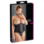 Корсет Cottelli Curves Underbust на крючках и шнуровке, черный, 3XL