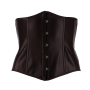 Корсет с открытым бюстом Cottelli Collection Corset Open Cup со шнуровкой, черный, M