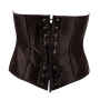 Корсет с открытым бюстом Cottelli Collection Corset Open Cup со шнуровкой, черный, M