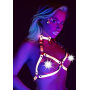 Портупея в виде бюстье с открытыми чашками Taboom Glow In The Dark с функцией свечения в темноте