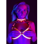 Портупея в виде бюстье с открытыми чашками Taboom Glow In The Dark с функцией свечения в темноте