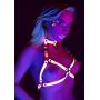 Портупея в виде бюстье с открытыми чашками Taboom Glow In The Dark с функцией свечения в темноте