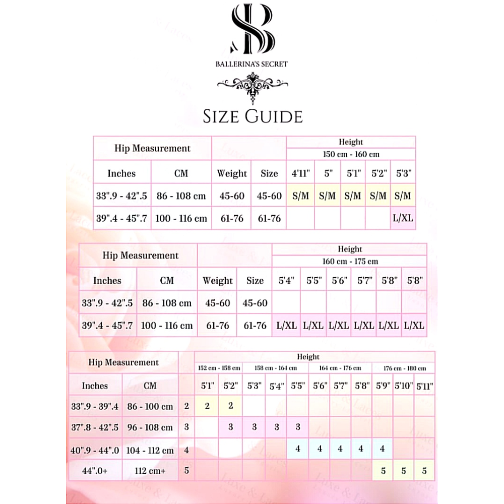 Колготки Ballerina's Secret с узорами и открытым доступом, черные, L/XL