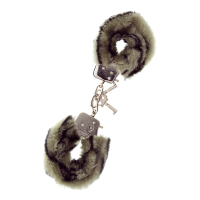 Наручники METAL HANDCUFF WITH PLUSH, ZEBRA