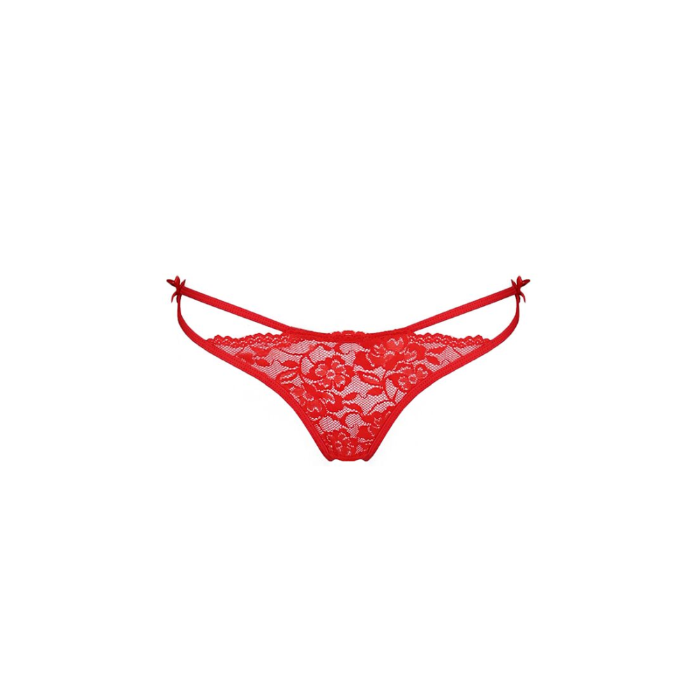Трусики с завязочками по бокам Passion Exclusive WARDA THONG XXL/XXXL, red