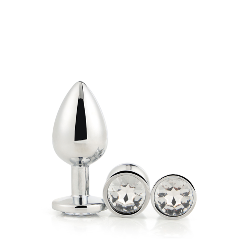 Набор анальных пробок Dream Toys GLEAMING LOVE SILVER PLUG SET
