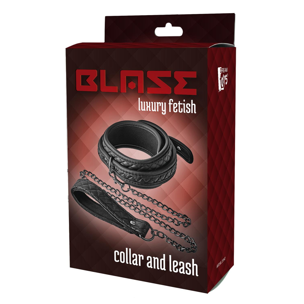Ошейник с поводком Dream Toys BLAZE COLLAR LEASH DIAMOND BLACK
