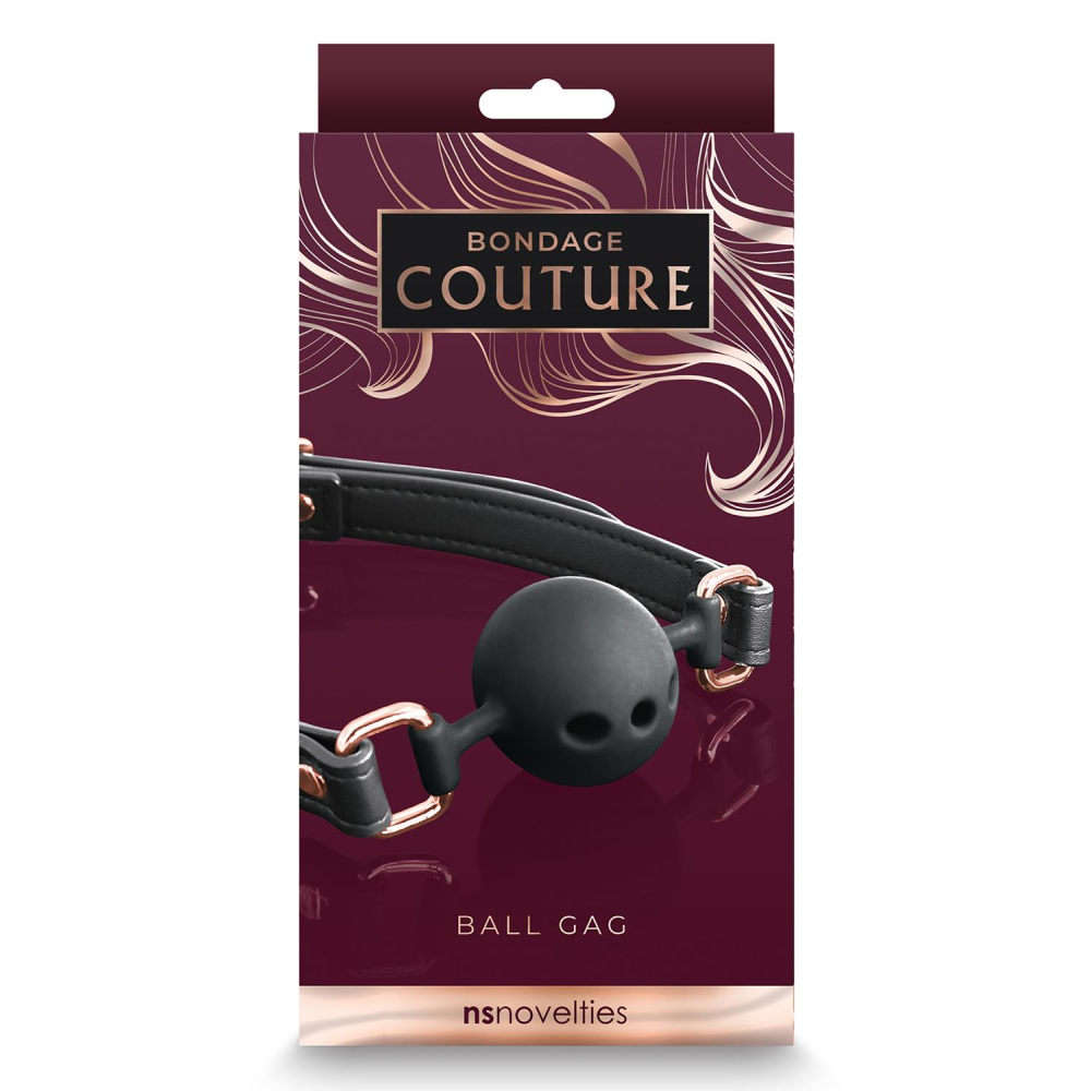 Кляп NS Novelties BONDAGE COUTURE BALL GAG BLACK