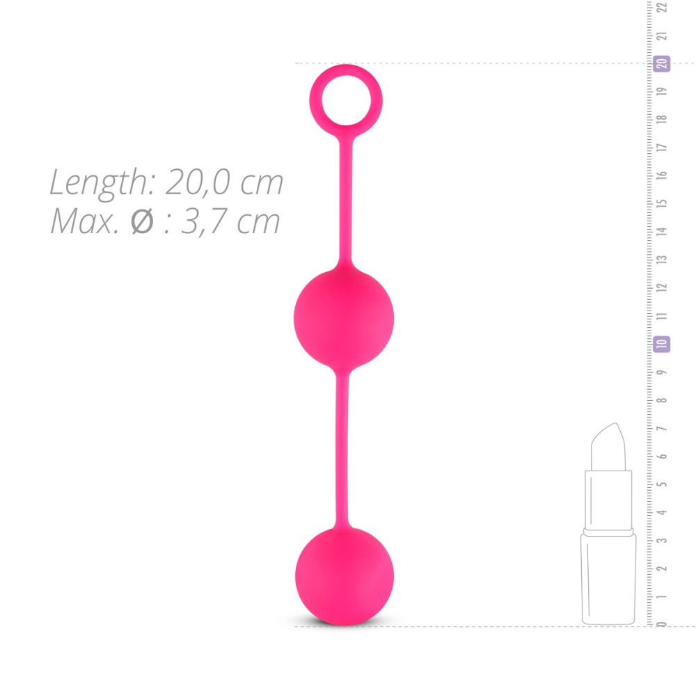 Вагинальные шарики со смещенным центром тяжести Love Balls With Counterweight - Pink