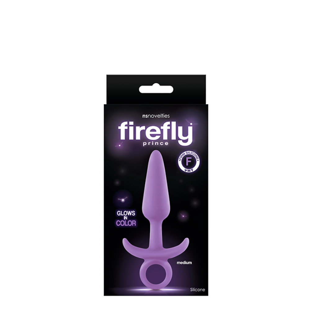 Анальная пробка светящаяся NS Novelties FIREFLY PRINCE MEDIUM PURPLE