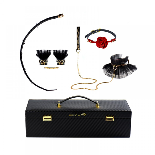 Королевский набор из итальянской кожи UPKO в чемодане Luxurious & Romantic Kit, 5 предметов