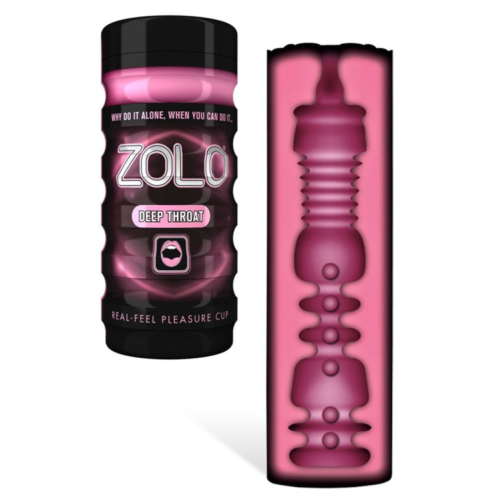 Мастурбатор с имитацией глубокого горла Zolo Deep Throat Cup, розовый