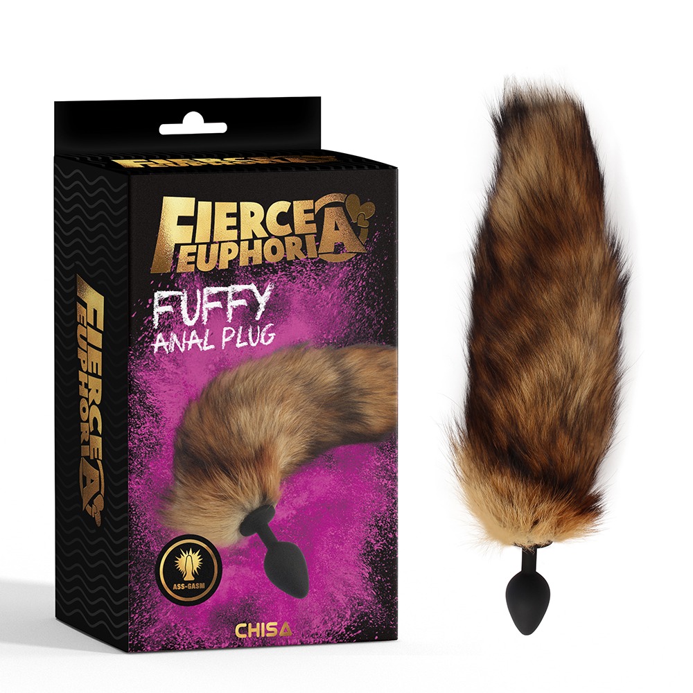 Анальная пробка Chisa Fierce Euphoria Fuffy anal plug с хвостом