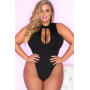 Боди TAKING RISKS CHOKER BODYSUIT BLACK, 1X2