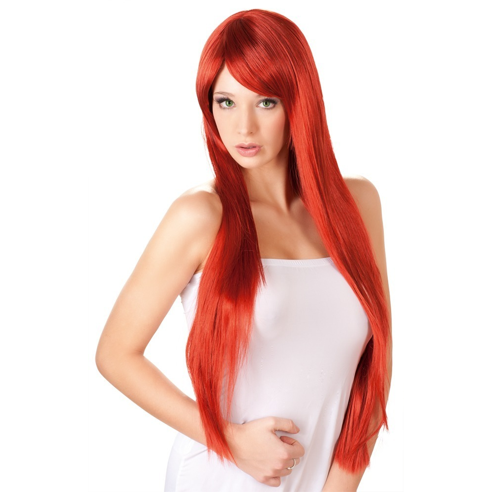 Парик красный Long Straight Red Wig