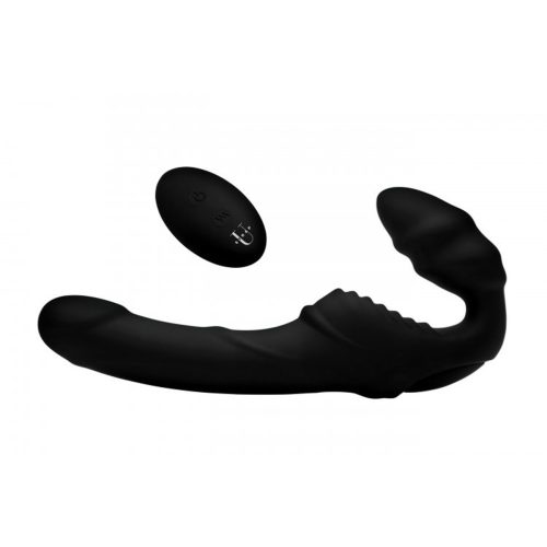 Безремневой страпон с вибрацией Pro Rider Strapless Strap-on Vibrator с пультом