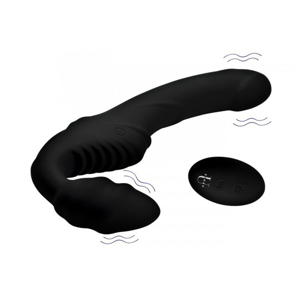 Безремневой страпон с вибрацией Pro Rider Strapless Strap-on Vibrator с пультом