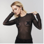 Пэстис стикини Bijoux Indiscrets Flash Cross Black, наклейки на соски