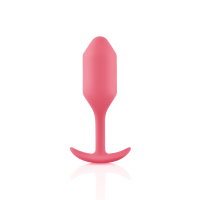 Бесшовная силиконовая анальная пробка с утяжелением B-Vibe - Snug Plug 2 коралловая