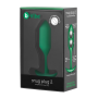 Анальная пробка со смещенным центром тяжести B-Vibe Snug Plug 2, силиконовая, зеленая