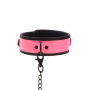 Ошейник с поводком светящийся в темноте Taboom Glow In the Dark Collar and Chain Leash, розовый