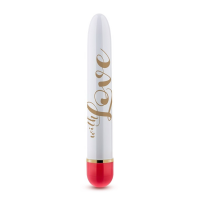 Вибратор Дамский пальчик Blush Love, бело-красный, 14.5 х 2.5 см