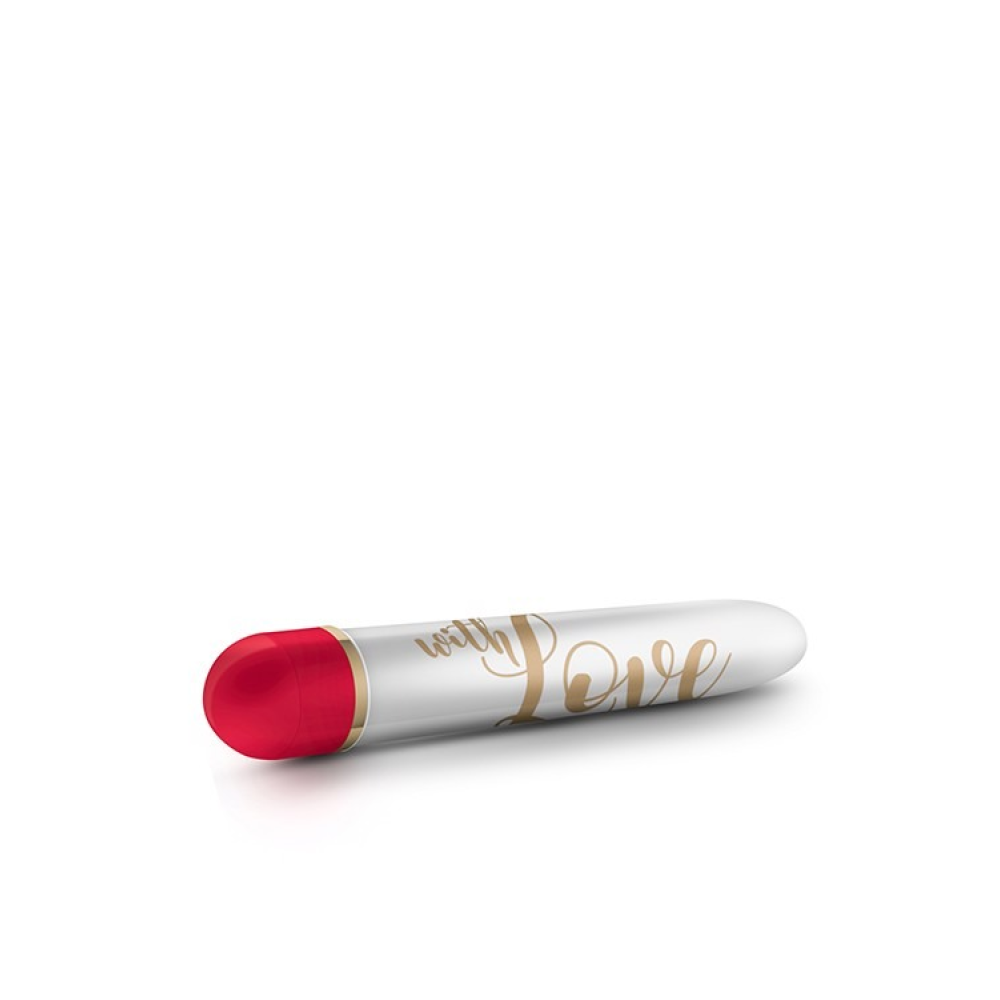 Вибратор Дамский пальчик Blush Love, бело-красный, 14.5 х 2.5 см