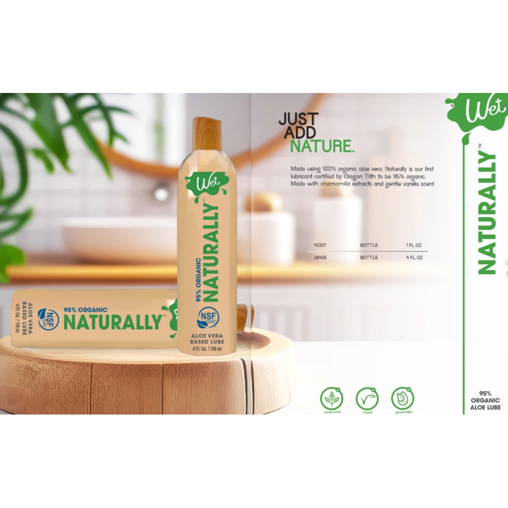 Лубрикант органический на основе алое WET NATURALLY, 30 мл
