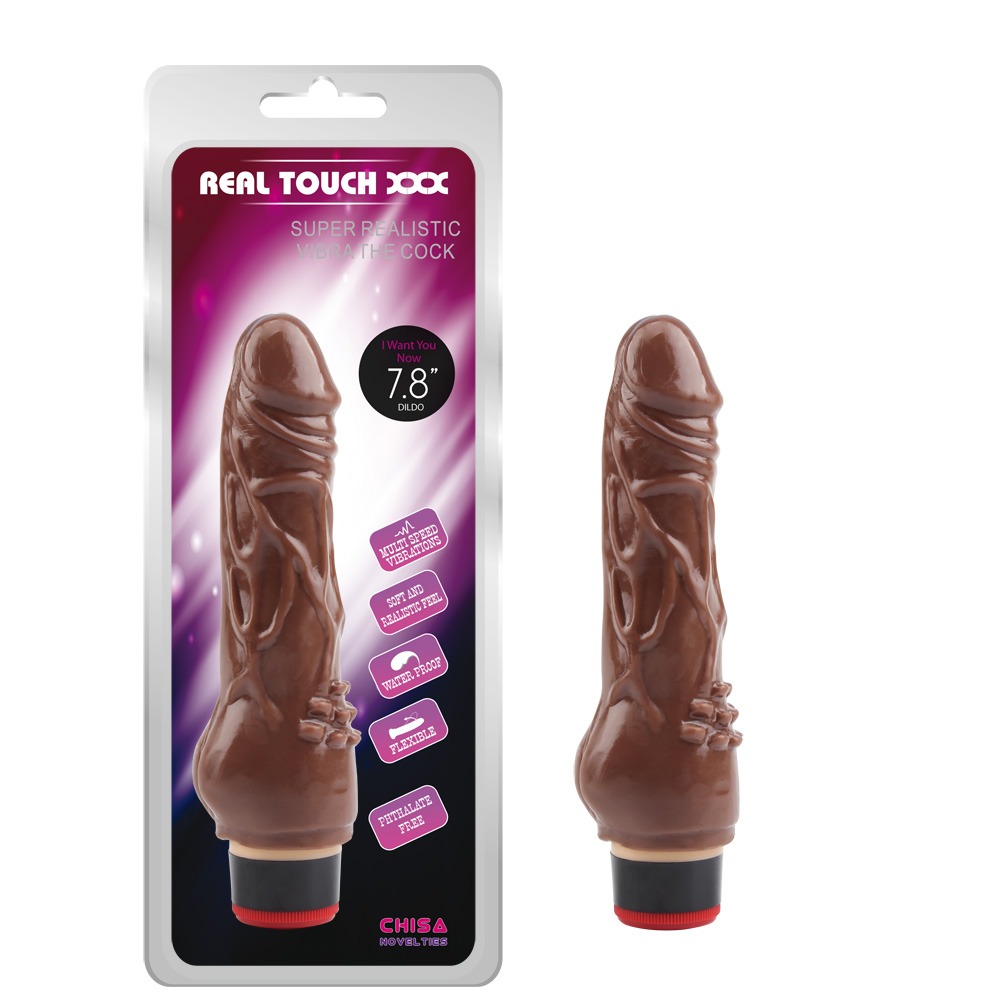 Вибратор классический Chisa Real Touch XXX коричневый